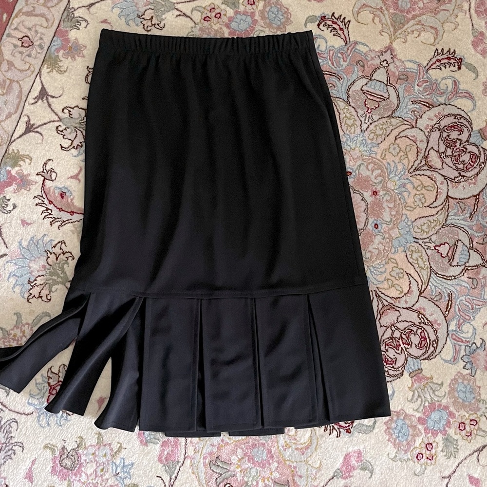 Black Casual Tassel Spliced skirt